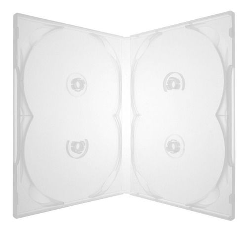 Caixinha Box amaray Quadrupla P/ 4 DVD - Transparente