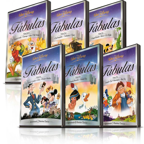 Fábulas da Disney Coleção Completa Com 6 DVDs